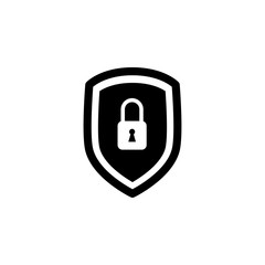 shield and padlock icon design vector logo template EPS 10