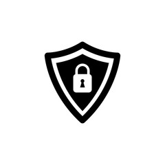 shield and padlock icon design vector logo template EPS 10