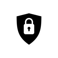 shield and padlock icon design vector logo template EPS 10
