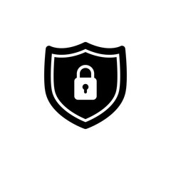shield and padlock icon design vector logo template EPS 10