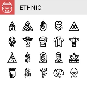 ethnic icon set