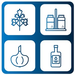 condiment icon set