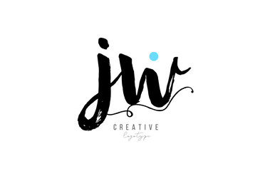 jw j w vintage letter alphabet combination logo icon handwritten design for company business. Suitable for a logotype