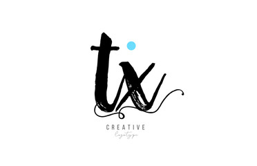 tx t x vintage letter alphabet combination logo icon handwritten design for company business. Suitable for a logotype