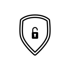 shield and padlock icon design vector logo template EPS 10