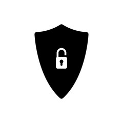 shield and padlock icon design vector logo template EPS 10