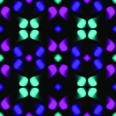 Rays and ribbons of light on a black background