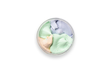 Open jar with cream above view