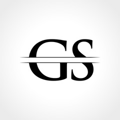 GS letter Type Logo Design vector Template. Abstract Letter GS logo Design