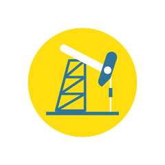 drill refinery plant isolated icon