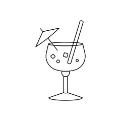 Cocktail drink icon. Simple line, outline vector elements of prize icons for ui and ux, website or mobile application