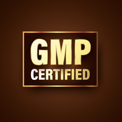 GMP certified luxury themed badge for premium product