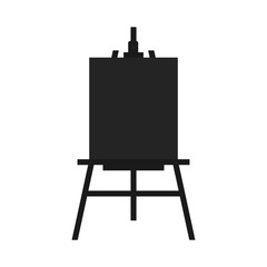 Easel icon. White background with shadow design. Vector illustration.