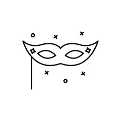 Eye mask, carnival icon. Simple line, outline vector elements of last day of carnival icons for ui and ux, website or mobile application