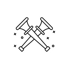 Horn, music instrument icon. Simple line, outline vector elements of last day of carnival icons for ui and ux, website or mobile application