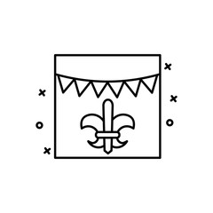 Garland, carnival icon. Simple line, outline vector elements of last day of carnival icons for ui and ux, website or mobile application