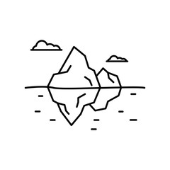 Glacier, water icon. Simple line, outline vector elements of landscape icons for ui and ux, website or mobile application