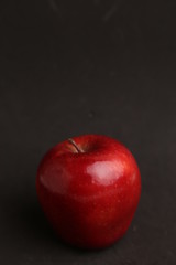 delicious and bright red apple