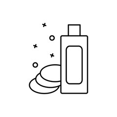 Bottle, tonic, cotton pads icon. Simple line, outline vector elements of cosmetology and beauty icons for ui and ux, website or mobile application