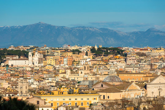 Rome city skyline, Italy.
