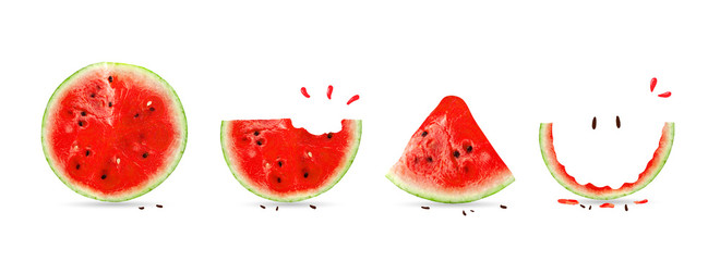Creative layout made of cute Watermelon. Watermelon card.