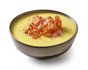 bowl of vegetable cream soup