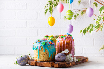 Traditional Easter cake with topping