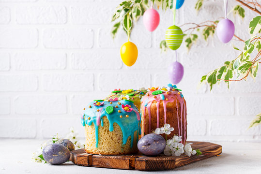 Traditional Easter cake with topping