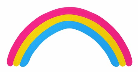 Pansexual polysexual Pride Rainbow illustration painting