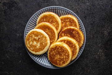 Sweet homemade pancakes.