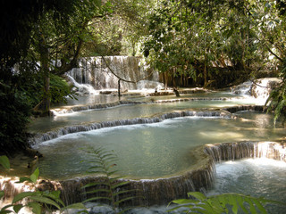kuang si waterfalls in luang - prabang - Laos