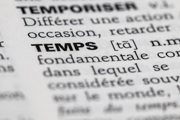 Définition du mot temps dans le dictionnaire français