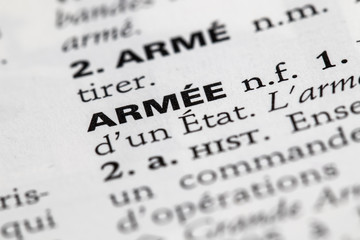 Définition du mot armée dans le dictionnaire français
