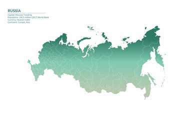 Fototapeta na wymiar russia map. vector of siberian train railway map. russian railway graphic map.