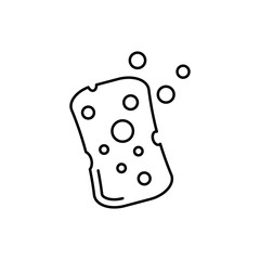 Sponge, bubbles icon. Simple line, outline vector bathroom icons for ui and ux, website or mobile application