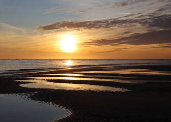 sunset on the beach