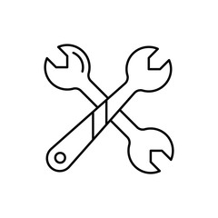 Wrenches icon. Simple line, outline vector elements of construction tool icons for ui and ux, website or mobile application