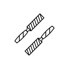 Rasp icon. Simple line, outline vector elements of construction tool icons for ui and ux, website or mobile application