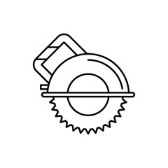 Circular saw icon. Simple line, outline vector elements of construction tool icons for ui and ux, website or mobile application