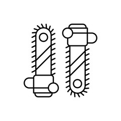 Chainsaw icon. Simple line, outline vector elements of construction tool icons for ui and ux, website or mobile application