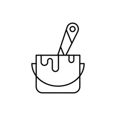 Paint icon. Simple line, outline vector elements of construction tool icons for ui and ux, website or mobile application