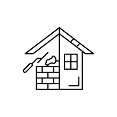 Construction, house icon. Simple line, outline vector elements of construction tool icons for ui and ux, website or mobile application