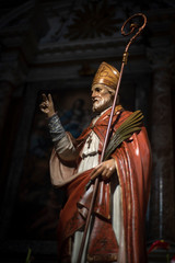 Obraz premium Valentine's day image. Statue of the saint in the basilica of the Italian city of Terni.