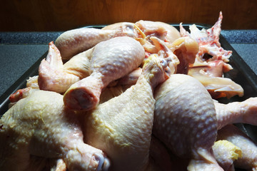Cut and prepared chilled chicken