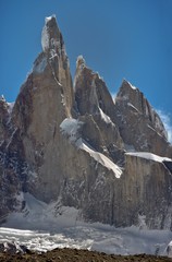 Naklejka na ściany i meble high resolution image of Mt. Cerro Torre, Torre Egger and Punta Herron