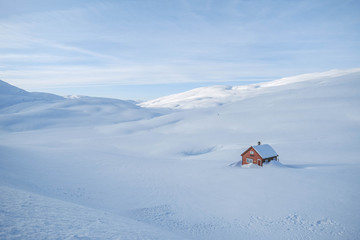 Winter mountains in Norway