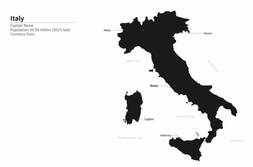 vector of venice in italy map. venice map. europe coyntry map. italy map. 