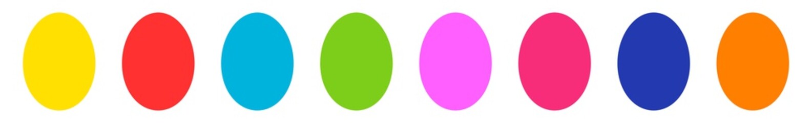 Easter Egg Icon Color | Painted Eggs Illustration | Happy Easter Hunt Symbol | Holiday Logo | April Spring Sign | Isolated | Variations