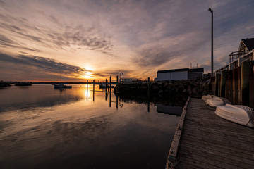 Sunset in Biddeford Pool Harbor - Biddeford, Maine.