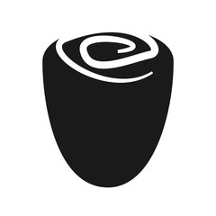 Rose Flower Icon - Isolated On White Background - Vector. Flat Rose Flower Logo. Simple Flower Icon For Tulip Template, Spa Label, Floral Logo, Wellness And Blooming Rose Icon